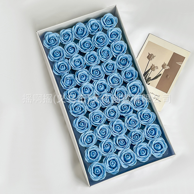 Venta directa de fábrica mini pulgares cabeza de flor diy productos semiacabados flor de jabón cabeza de rosa regalo de flor de jabón al por mayor