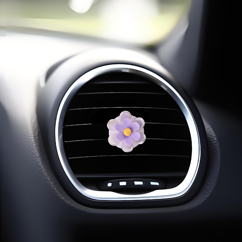 Nuevo producto lindo sacudiendo la cabeza margarita decoración del coche flores frescas decoración del espejo retrovisor de la consola central del coche