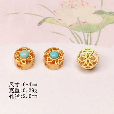 Natural turquoise round table accessories Zərgərlik ara hissələri - round-table-type-2