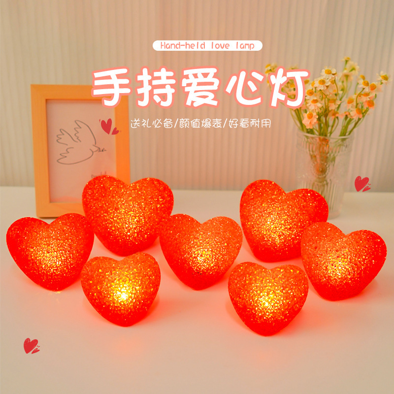 Creative handheld love lamp stage performance handheld luminous prop lamp romantic decoration love atmosphere lamp nightlight Creative handheld love lamp stage performance handheld luminous prop lamp romantic decoration love atmosphere lamp nightlight