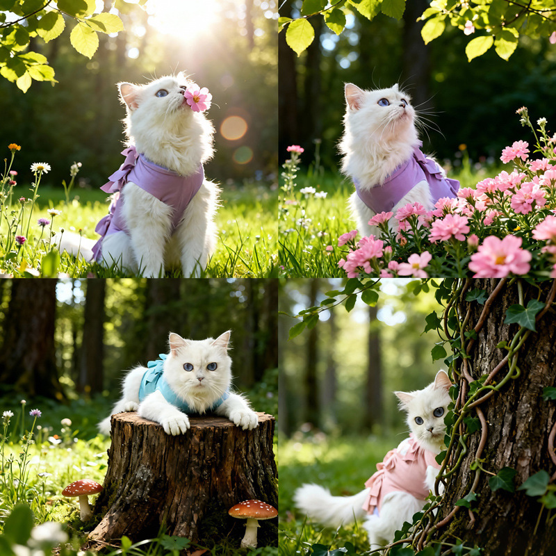 宠物猫咪绝育服手术后用药服断奶透气生理裤防舔骚扰衣服用品批发