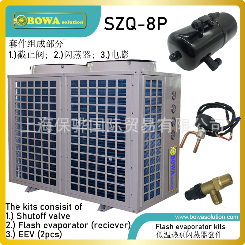 8P闪蒸器套件含储液器及带驱动的电子膨胀阀，提升系统自控水平