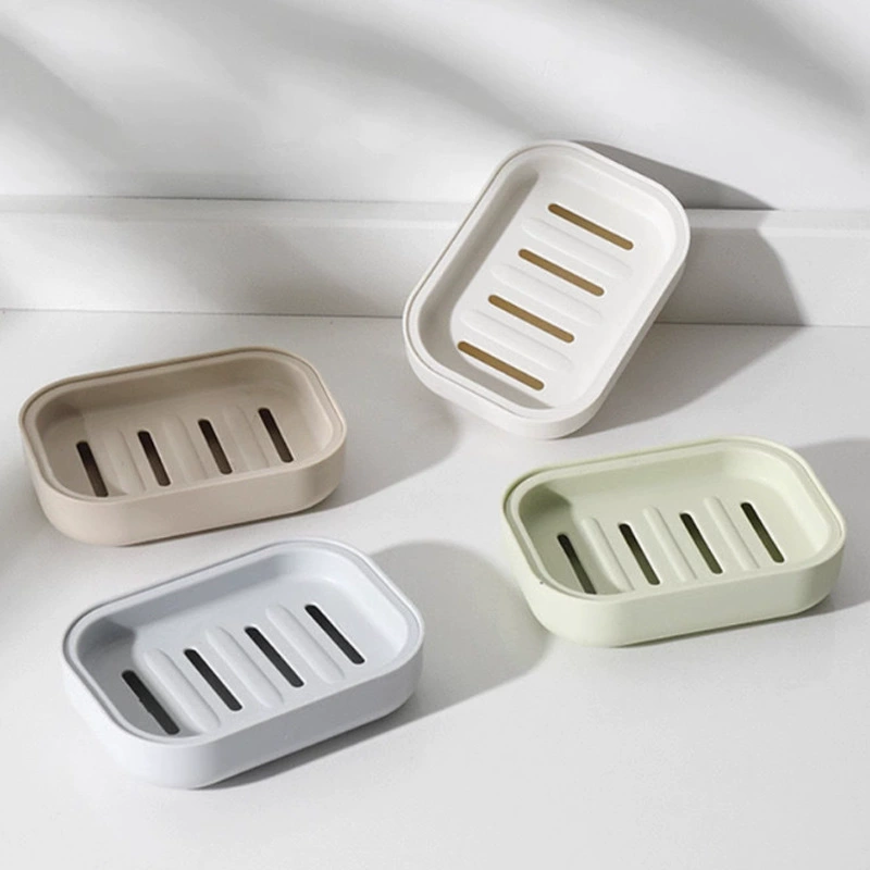 Японский стиль простой и щедрый толстый пластиковый слитый мыльница квадратная с крышкой мыльница двойной мыльница мыльница