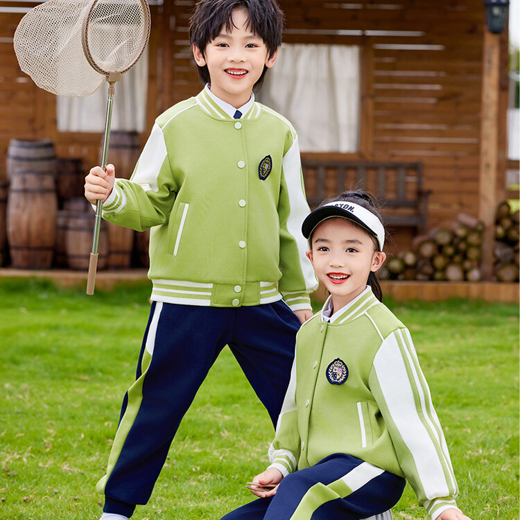 幼兒園園服春秋款純棉兒童運動班服三件套小學生校服學院風棒球服