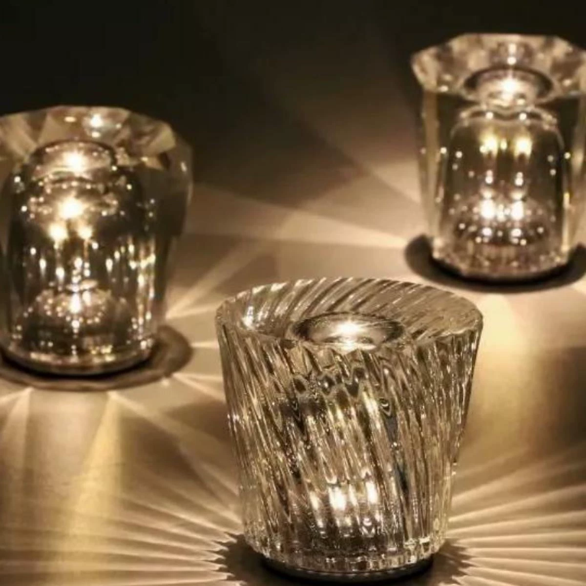 Crystal Diamond Портативный беспроводной ночник для спальни Свеча Свет Бар Атмосфера Настольная лампа Перезаряжаемая уличная настольная лампа для ресторана в западном стиле