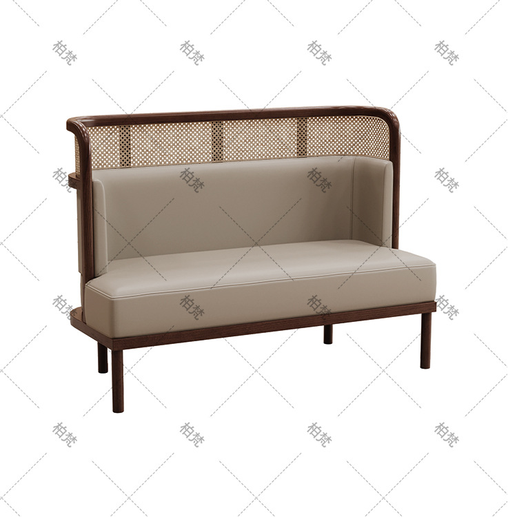 Mesa y silla de comedor de caña del sudeste asiático Comedor comercial de restaurantes de restaurantes de caña de arco de caña sofá personalizado