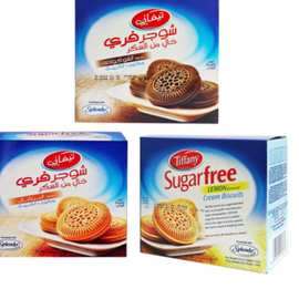 阿联酋进口 Tiffany缇芙多口味奶油夹心无糖饼干162g商超货源零食