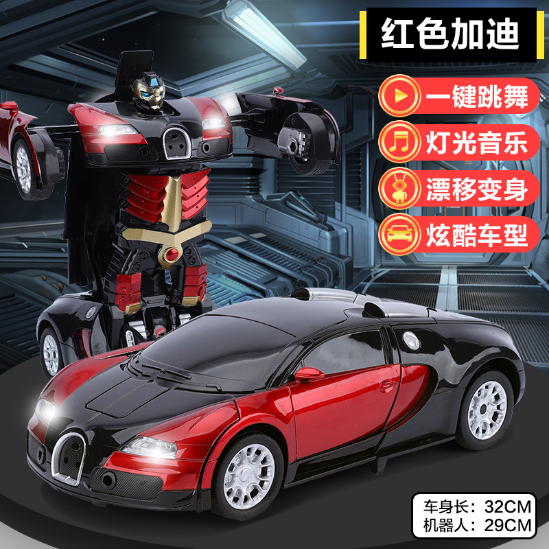 Control remoto de deformación de detección de gestos coche de carreras de cuatro ruedas recargable King Kong robot niño niño coche de juguete súper grande