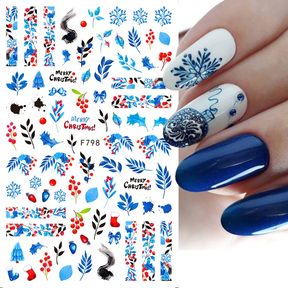 6g Weight Nail Decoration Accessories Nail Supplies Christmas Fashion Gingerbread Snowflake Elk Sticker Nail Decoration Accessories 1 Piece