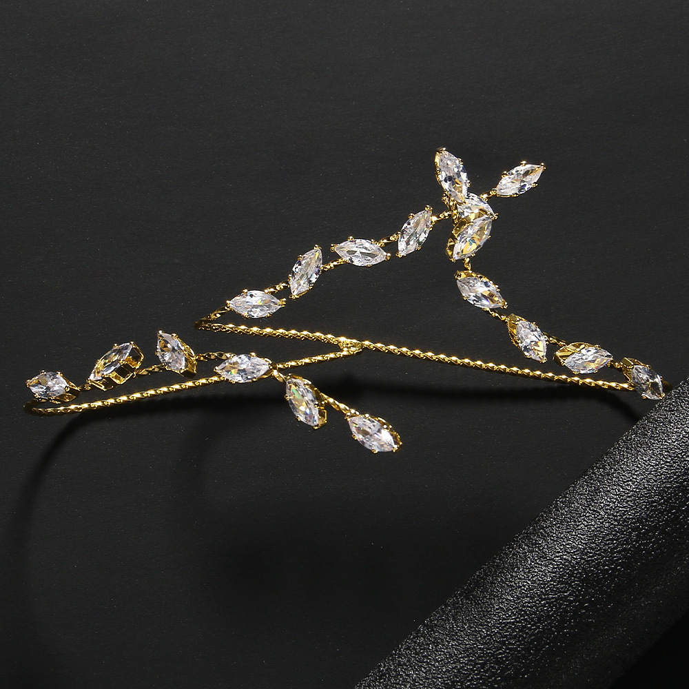 Brazalete de hojas de venta en caliente transfronteriza Europa y América de lujo zircon brazalete de apertura temperamento accesorios brazalete