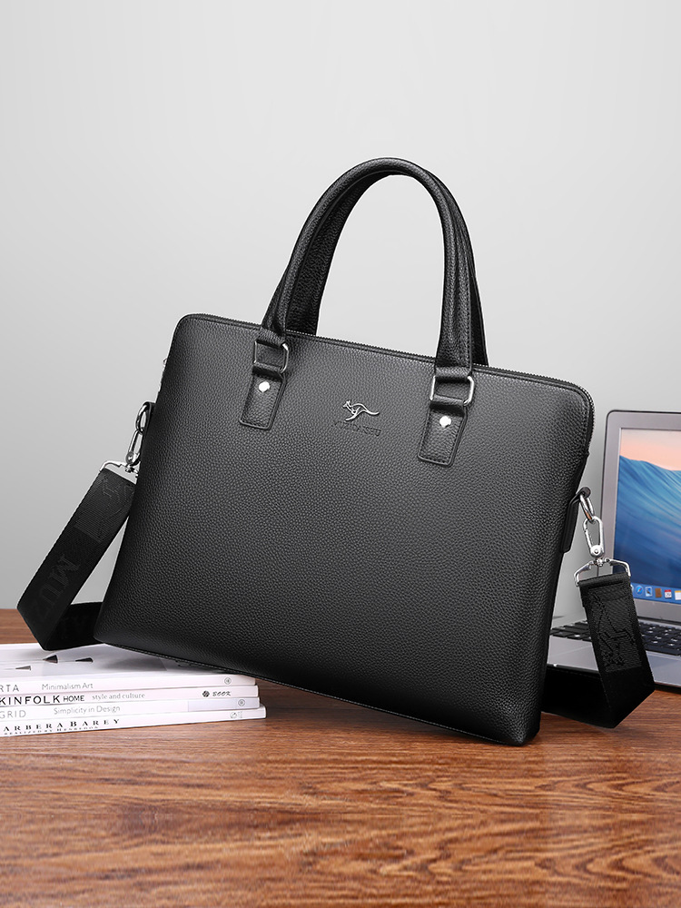 Bolso de hombre de nuevo estilo estilo horizontal de negocios casual de múltiples capas de un solo hombro maletín de archivo de conferencia de gran capacidad bolsa de computadora image 1