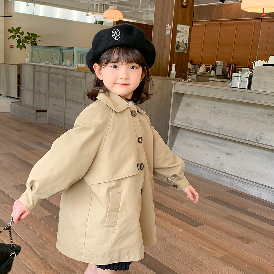 2024 년 새 아동복 여아용 코트 2024 봄 · 가을 새 어린이 서양식 중장 한국식 가을옷