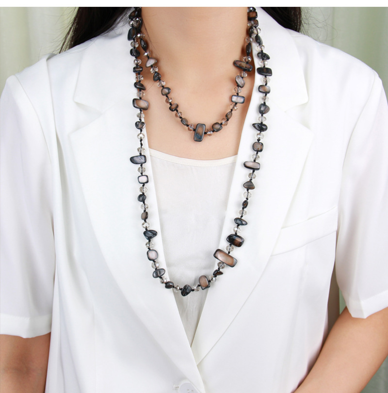 75g Weight Necklace Classification Shell Chain Material Beaded Chain Chain Type 1 Piece Quantity Festival Occasion Shell Material Geometric Pattern Women's Gender Vacation, Simple Style Style Vacation Simple Style Geometric Shell Beaded Chain Beaded Necklaces Wholesale 9