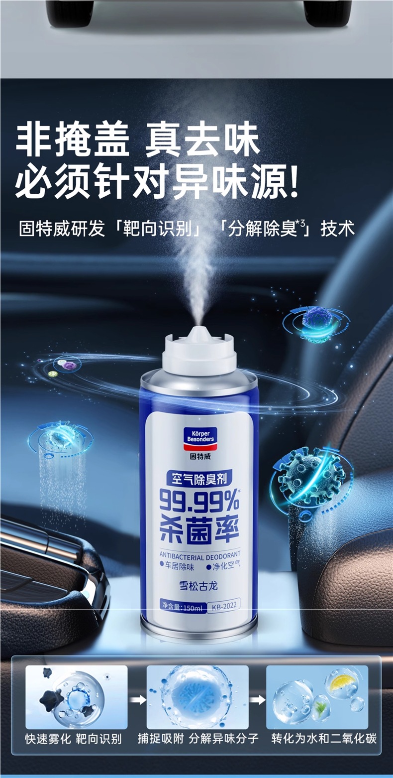 Goodway Car Odor Removal, Car Deodorization, Sterilization and Odor Removal Air Freshener, Car Air Conditioner Purification Artifact