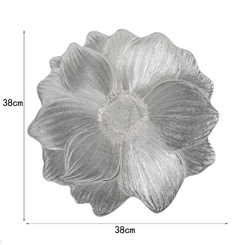 Cojín de PVC creativo transfronterizo de loto ins ins viento a prueba de calor impermeable a prueba de aceite lavable cojín de aislamiento térmico cojín de mesa de restaurante hotel