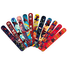 跨境超级英雄蜘蛛侠啪啪圈手环pvc材质手环拍拍乐手腕带