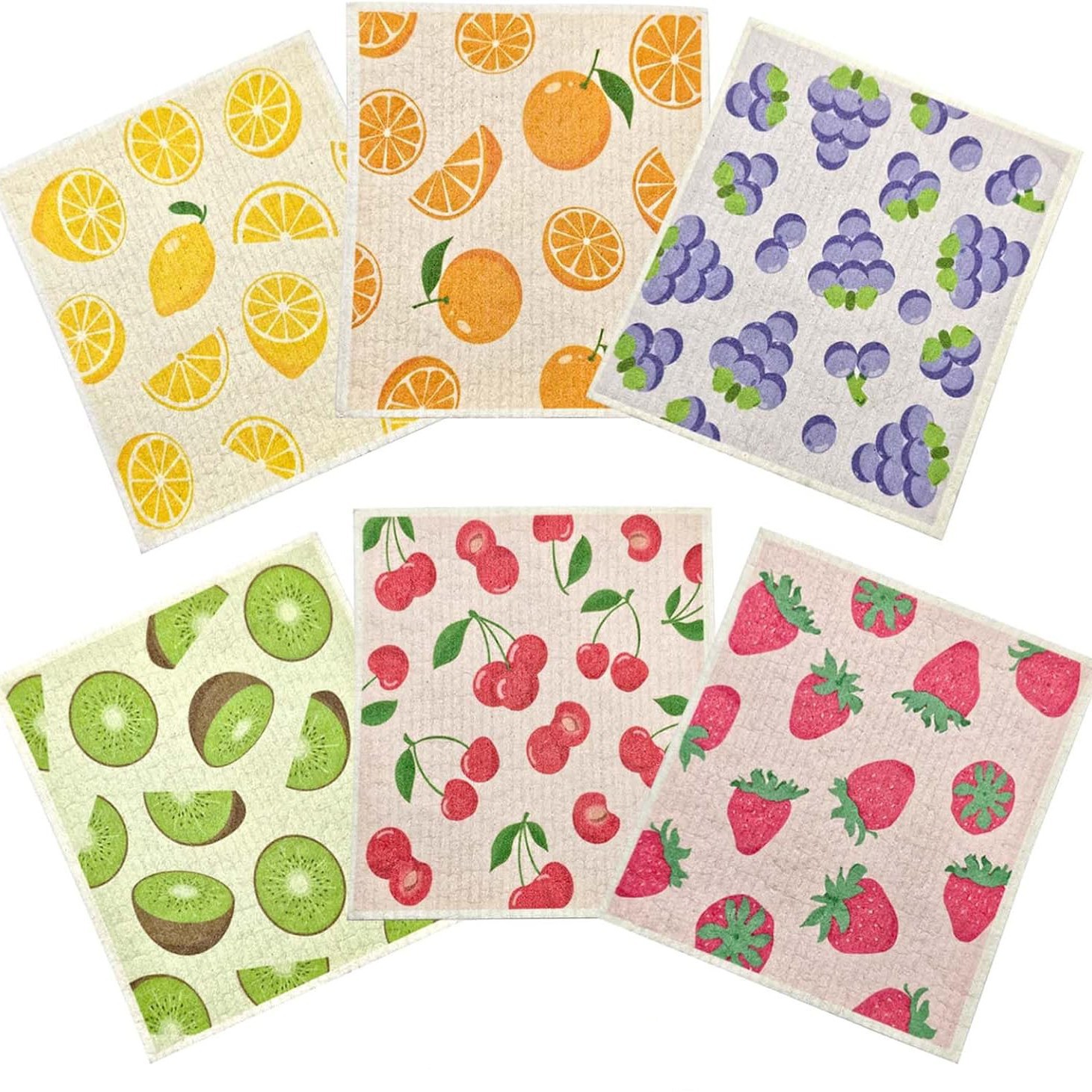 Toallas suecas alemanas dm toallas absorbentes de agua sin aceite eco pulpa de algodón impresa toallas de cocina