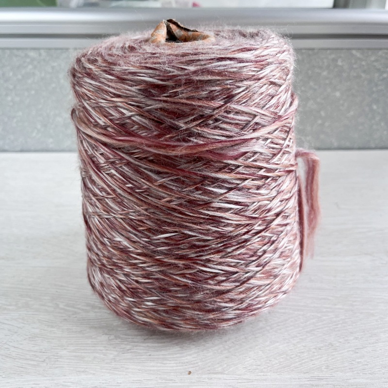 多色全腈AB色纺冰岛毛花色毛条DIY手工编织帽子围巾毯子线花式纱