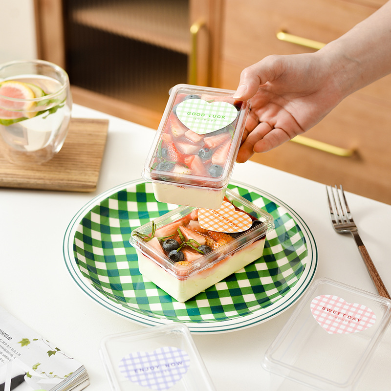 日式提拉米苏包装盒一次性透明千层豆乳盒烘焙甜点慕斯蛋糕打包盒