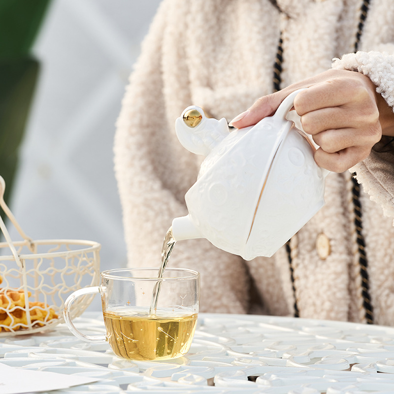 Astronauta juego de té traje de una sola pieza generación tetera de cerámica festival de mediados de otoño regalo amazonas especial para la impresión de logotipo