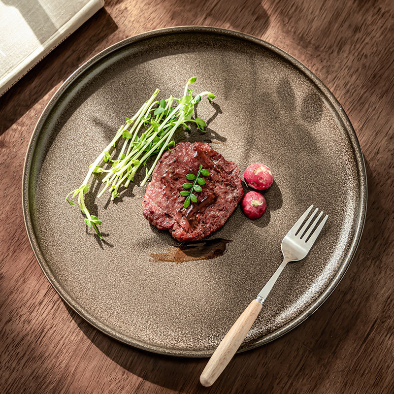 Plato de filete de cerámica japonesa retro platos de platos