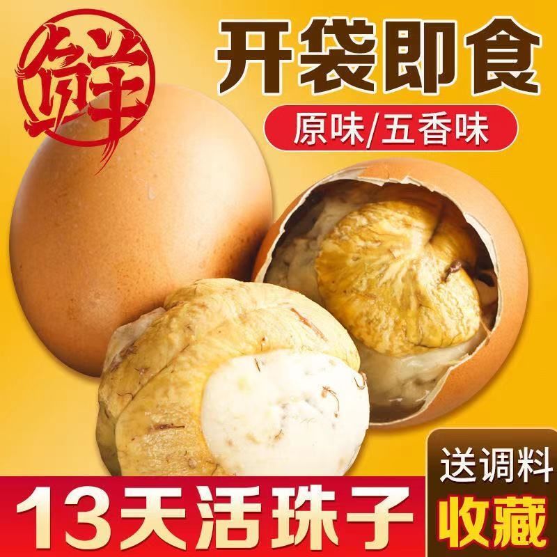 活珠子雞蛋13天五香麻辣開袋即食土雞喜蛋新鮮非毛蛋雞胚蛋鋼化蛋