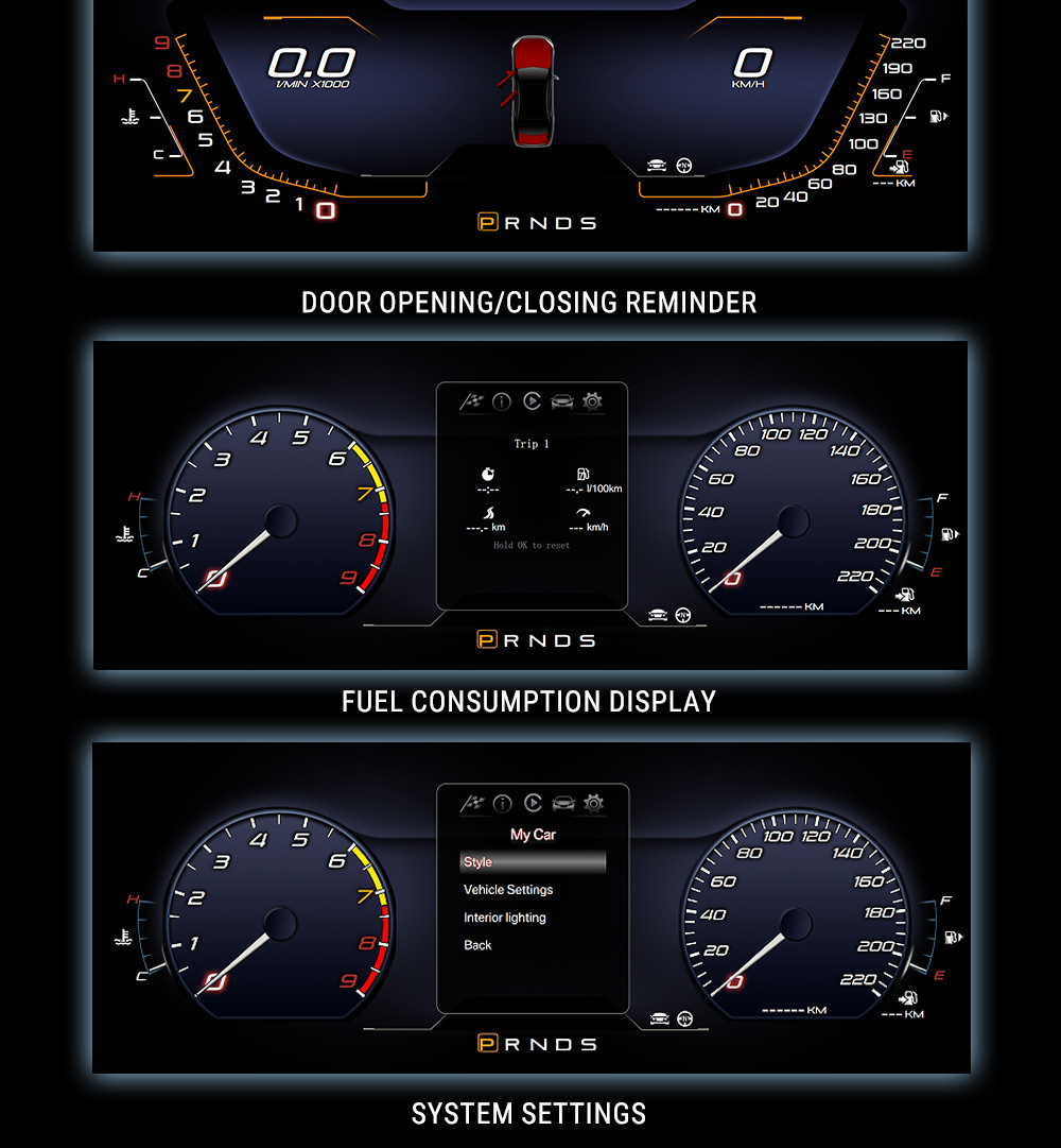New applicable Ford Mustang Mustang2015-21 full LCD 12.3 inch smart old change new upgrade instrument