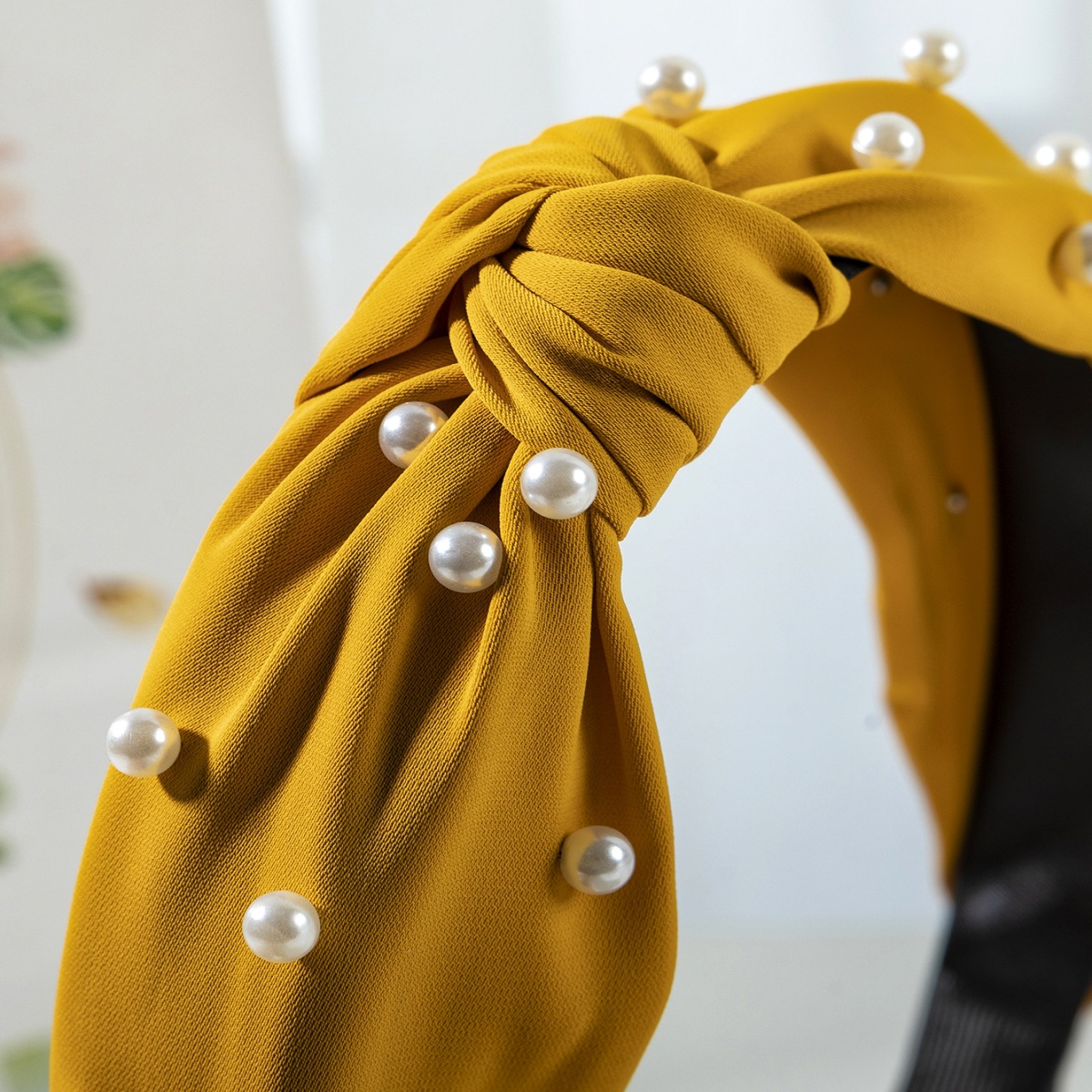 Diadema de tela anudada cruzada Corea del Sur horquilla antideslizante para adultos de ala ancha diadema anudada pinza para el cabello lavado facial banda para el cabello tocado