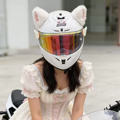 Internet Celebrity Helmet Decoration Motosiklet dəbilqələri