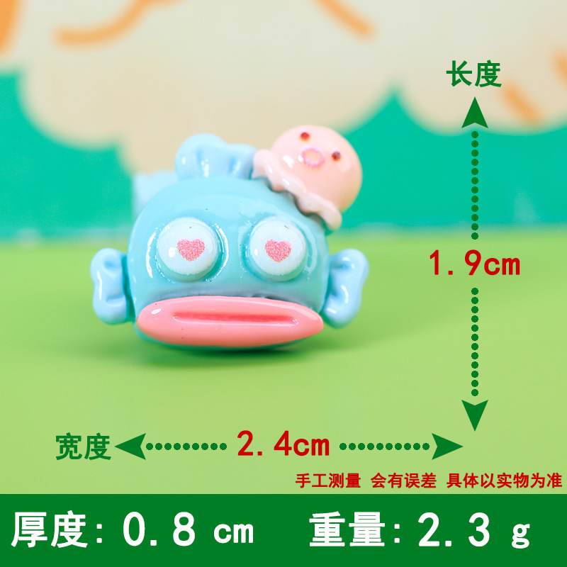 蝴蝶结丑鱼鱼怪diy发夹头绳手机壳洞洞鞋配饰鞋扣鞋花树脂配件|undefined