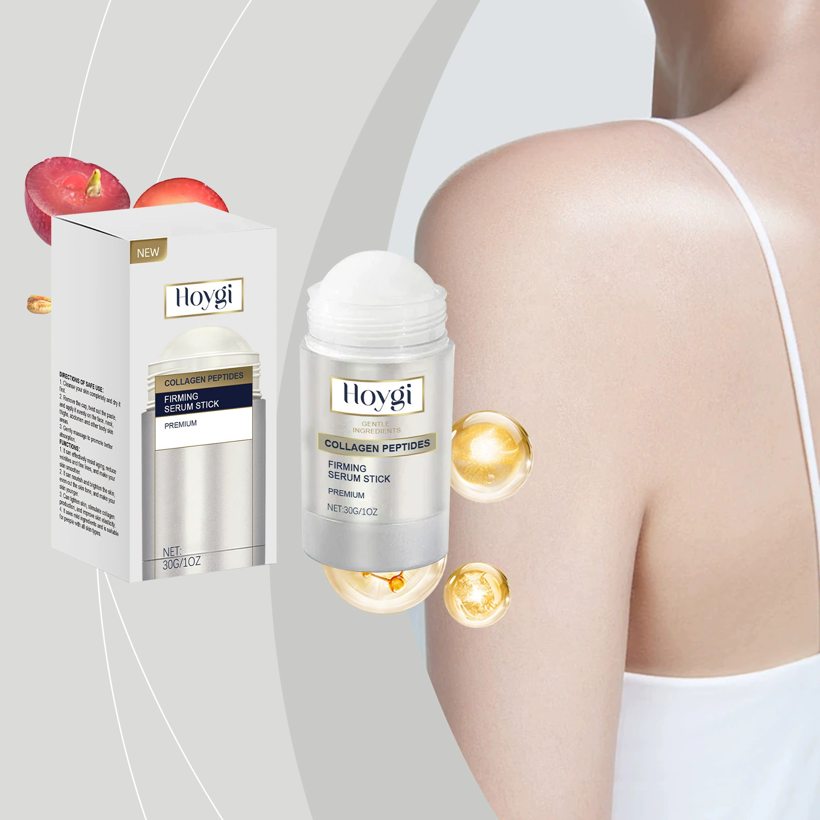 HOYGI коллагеновая пептидомовая палочка для кожи Увлажняющая блестящие и нежные палочки для ухода за лицом