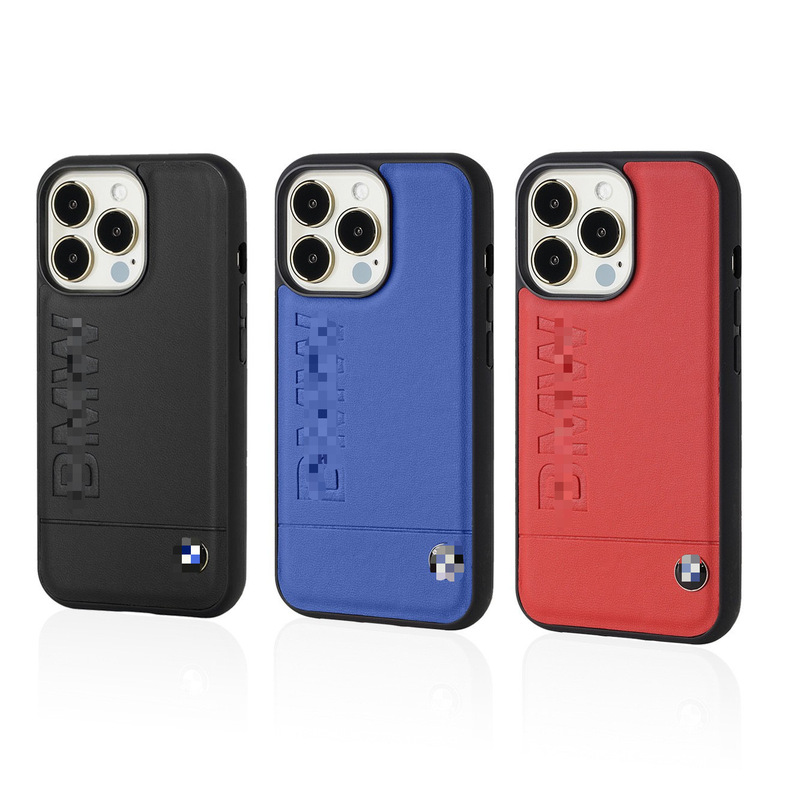 Bmw Is Suitable for Apple Iphone1413Promax Car Logo Phone Case Protective Cover Anti-Slip Magnetic Suction