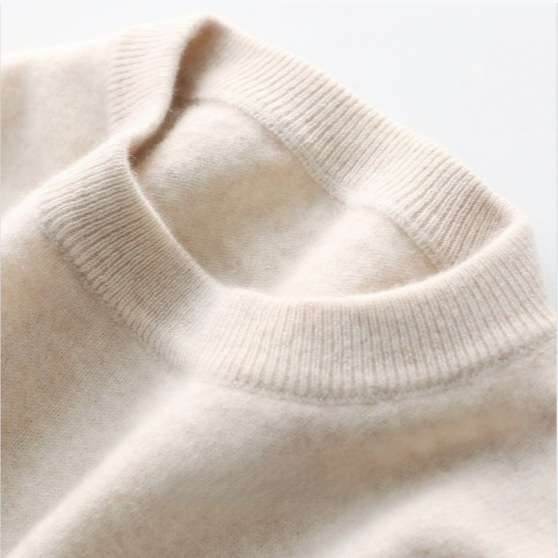 Base Layer Sweater Autumn and Winter New Cashmere Men's Round Neck Sweater Thickeneded Loose Large Size Woolen Sweater Base Layer Knitwear