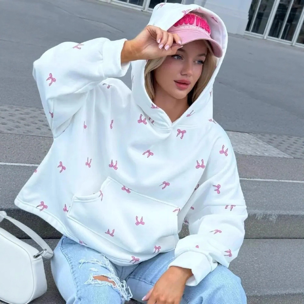Vintage-Inspired Plus Size Blouse – Flowy Oversized Shirt With Sweet Cherry & Butterfly Print, Comfortable Polyester Top For Women_ecoleips.com