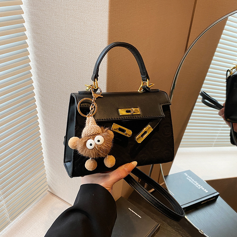 復古經典包包女2024春夏新款時尚壓花單肩斜挎包高級感手提凱莉包