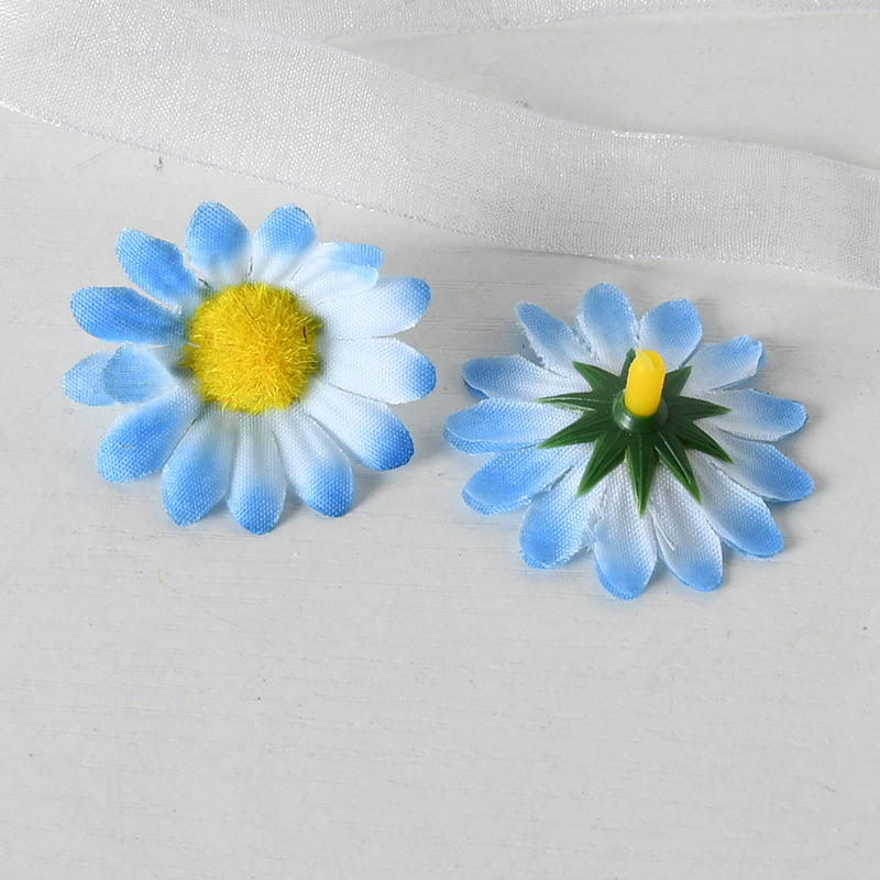 Simulación de flores azules DIY accesorios de cabeza de flores material de boda flor de flor flor flor de flor flor flor de pecho de flor de cabeza pared en el viento