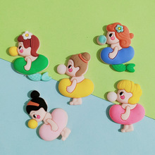 軟膠美人魚洞洞鞋花手機殼冰箱行駛證水杯DIY貼發飾發夾發飾配件