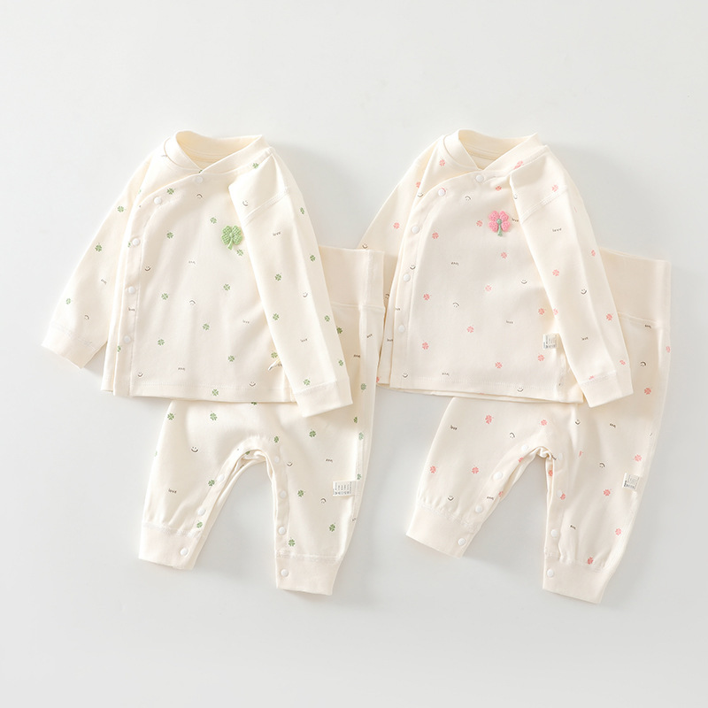 ベビー秋服セット、カテゴリーA、春秋純綿セーター、子供用秋ズボン、ハイウエストスプリットベビー下着、男女兼用|undefined