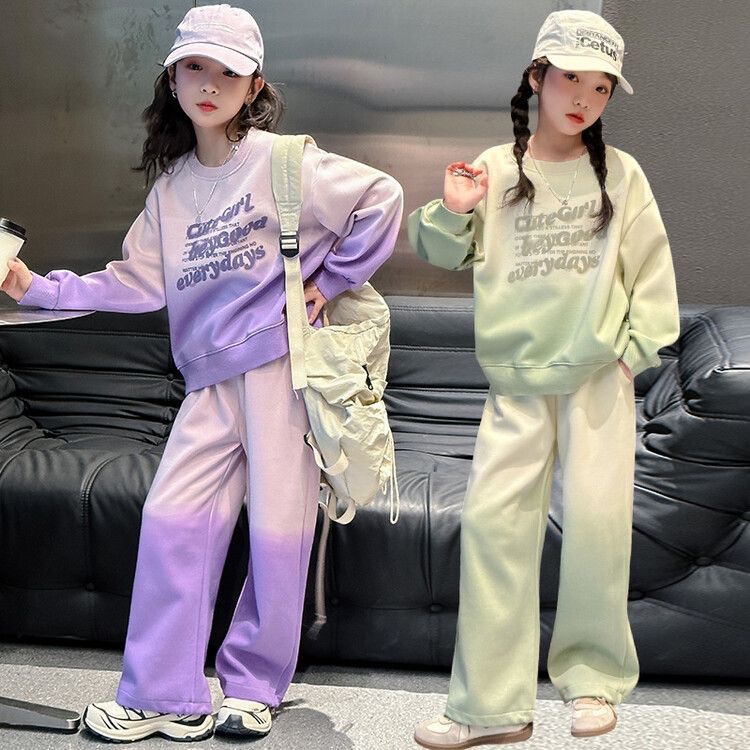 Conjunto de duas peças para menina moda outonal estilo trendy_voghion.com