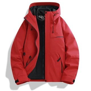 定制户外冲锋衣男女三合一石墨烯防风防水徒步登山服可印LOGO抓绒