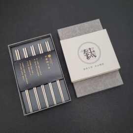 纯钛方筷防霉中式家用户外旅行便携超轻防烫筷食品级钛餐具套装