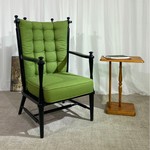 中古风美式复古实木休闲椅法式中古设计师家用高靠背单人沙发椅子