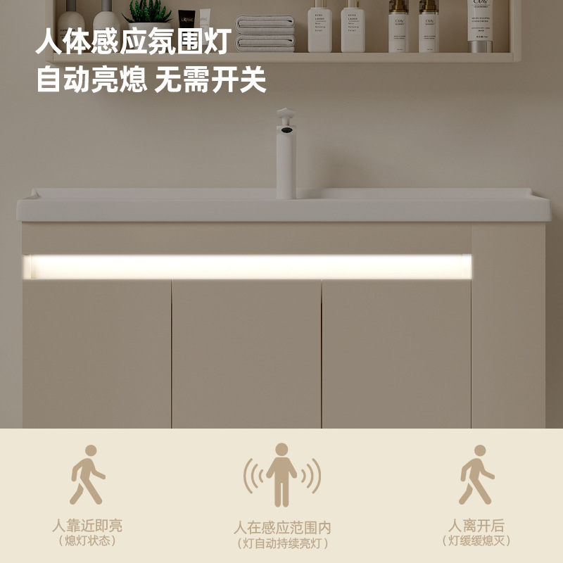 40cm de ancho estrecho pequeño gabinete de baño de madera sólida combinación de cerámica lavabo