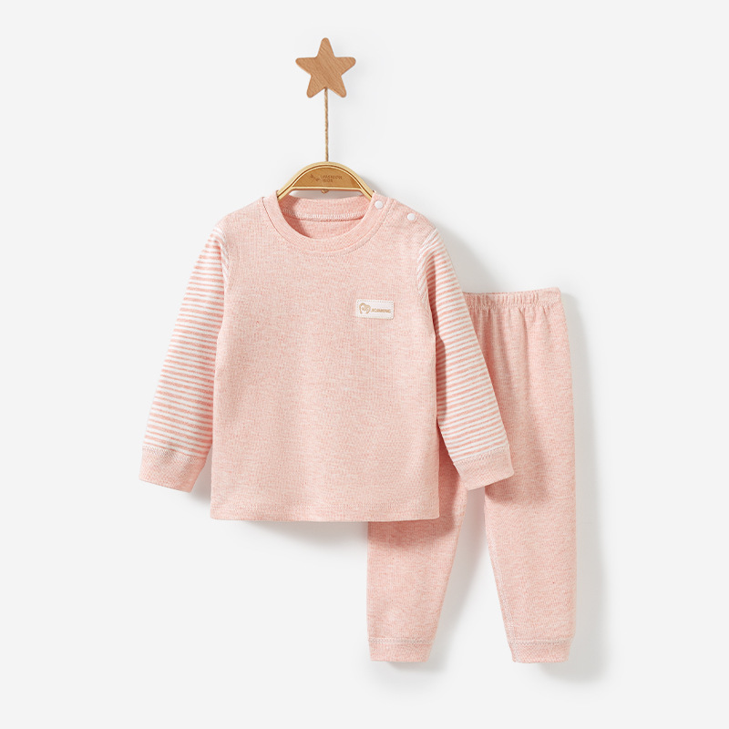 Conjunto de ropa interior de algodón para niños, para otoño e invierno, ropa interior fina para niños y niñas, conjunto para bebés.