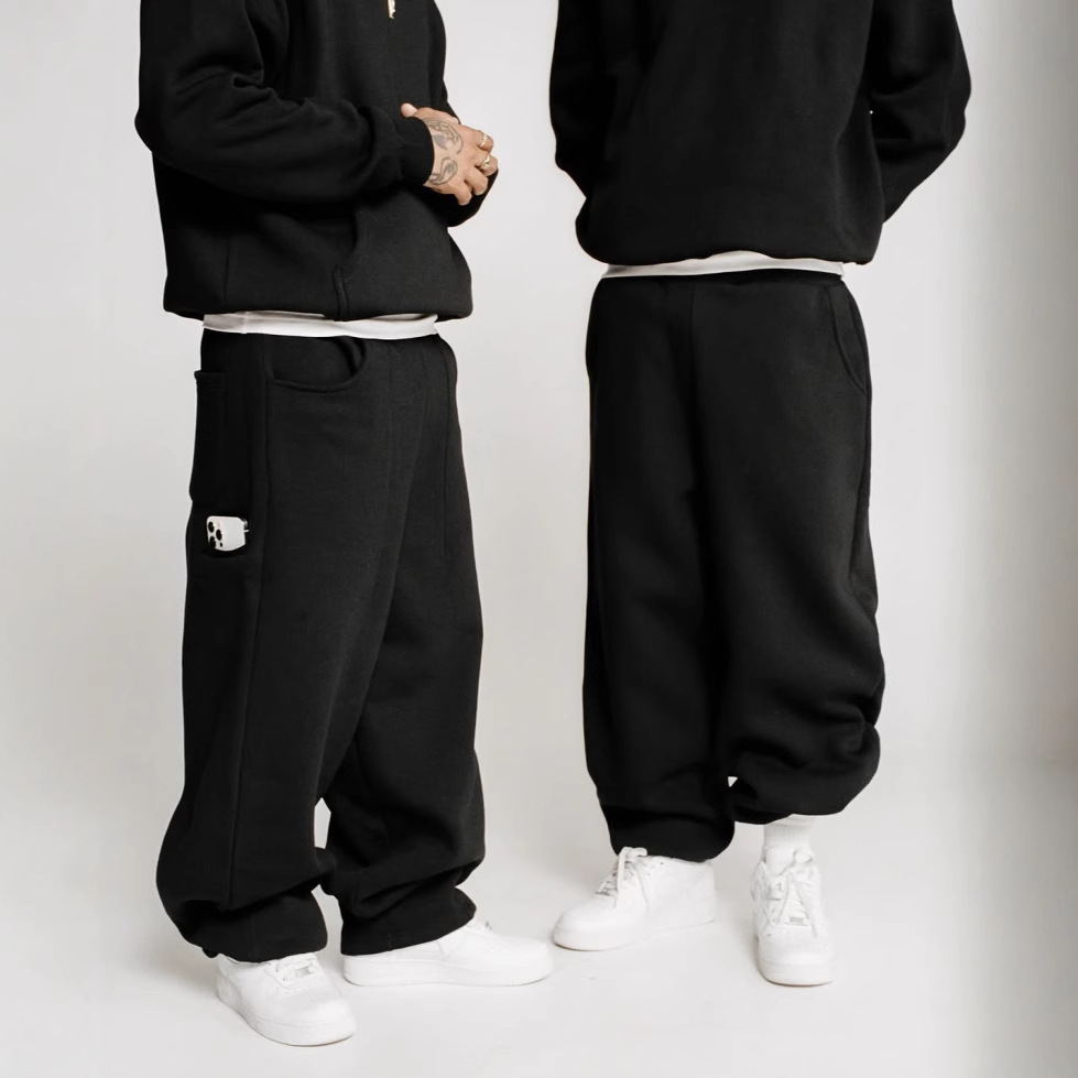 2025 AliExpress eaby Europa y América Calle transfronteriza casual simple moda color sólido pantalones deportivos sueltos pantalones de hombre