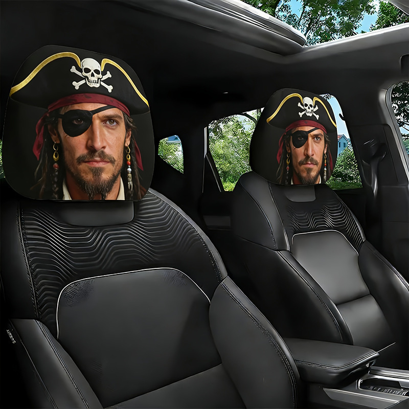Cross-border Amazon best-selling universal pullover printed car headrest cover, TEMU can be labeled and shipped on behalf of customers, car seat cover