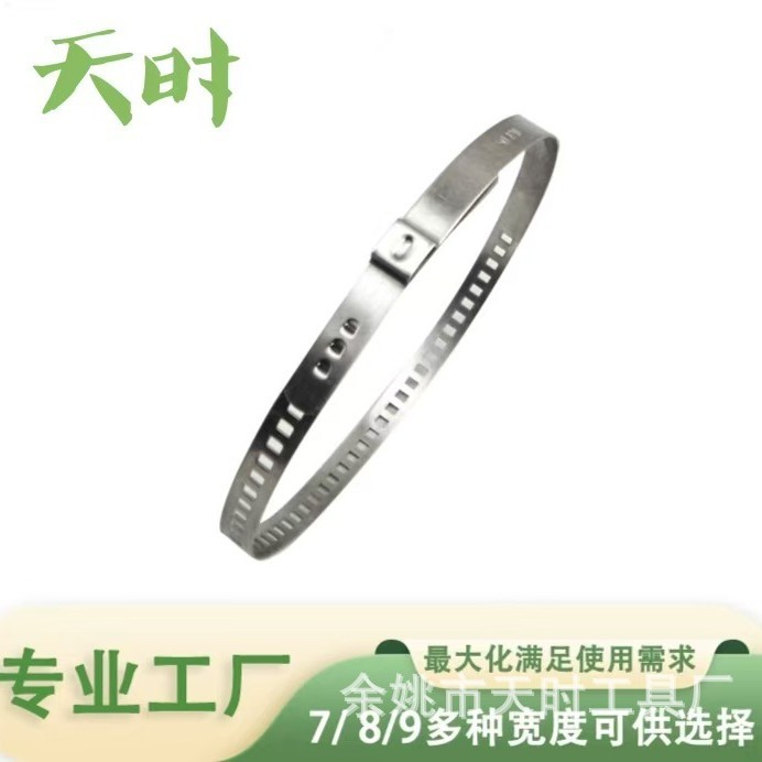 跨境热销不锈钢单耳可调卡箍多孔喉箍汽车球笼维修包抱箍厂家批发