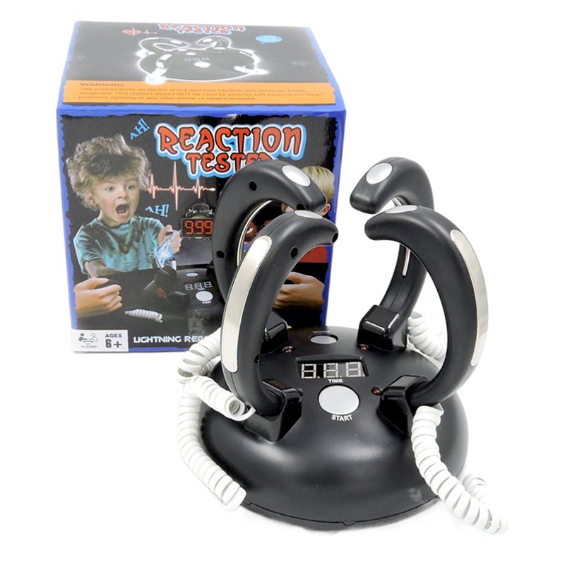 Transfronterizo en miniatura de choque eléctrico detector de mentiras truco de choque eléctrico verdad y aventura mentira instrumento latido del corazón partido juego de mesa juguete