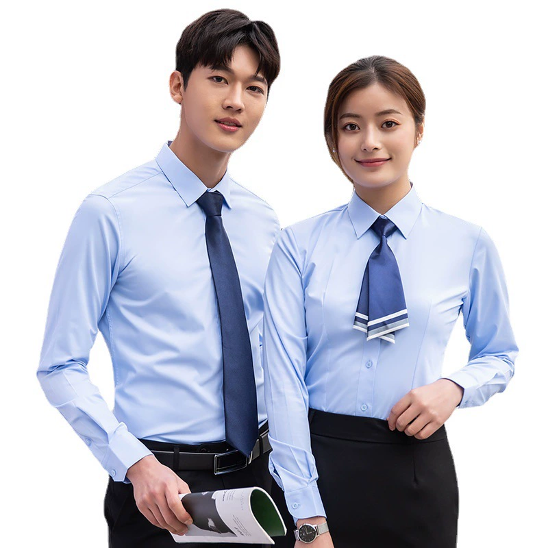 White blue shirt for work, slim fit