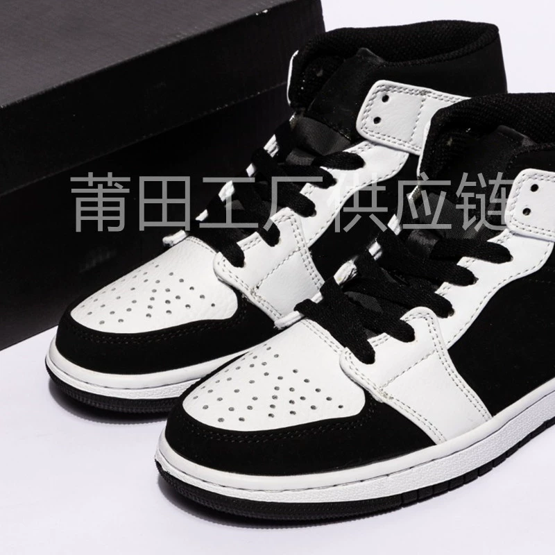 Air Jordan 1, кожаные кроссовки высокого топа для пальцев, дойная кожа